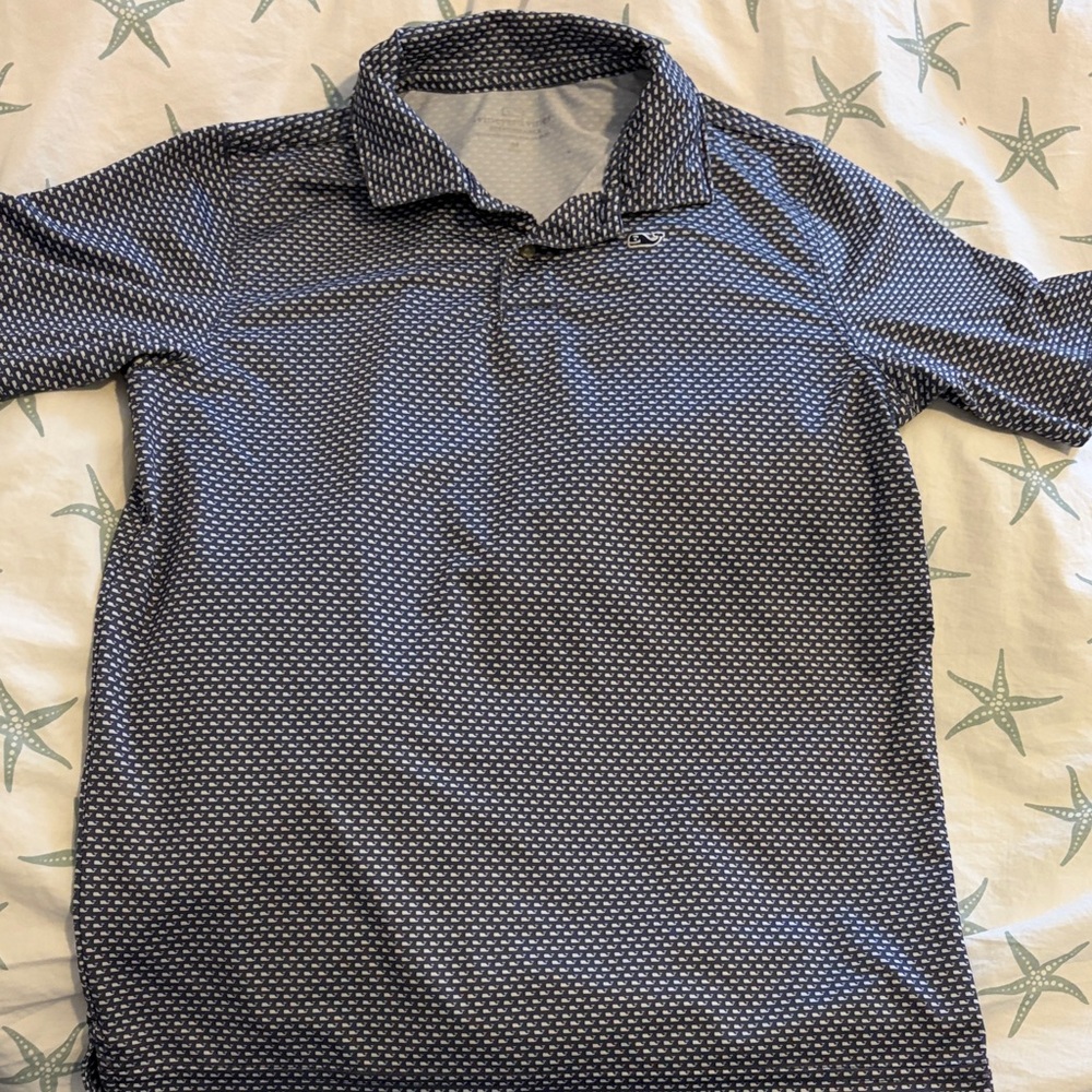 Boys whale logo Vineyard Vines polo quick dry
